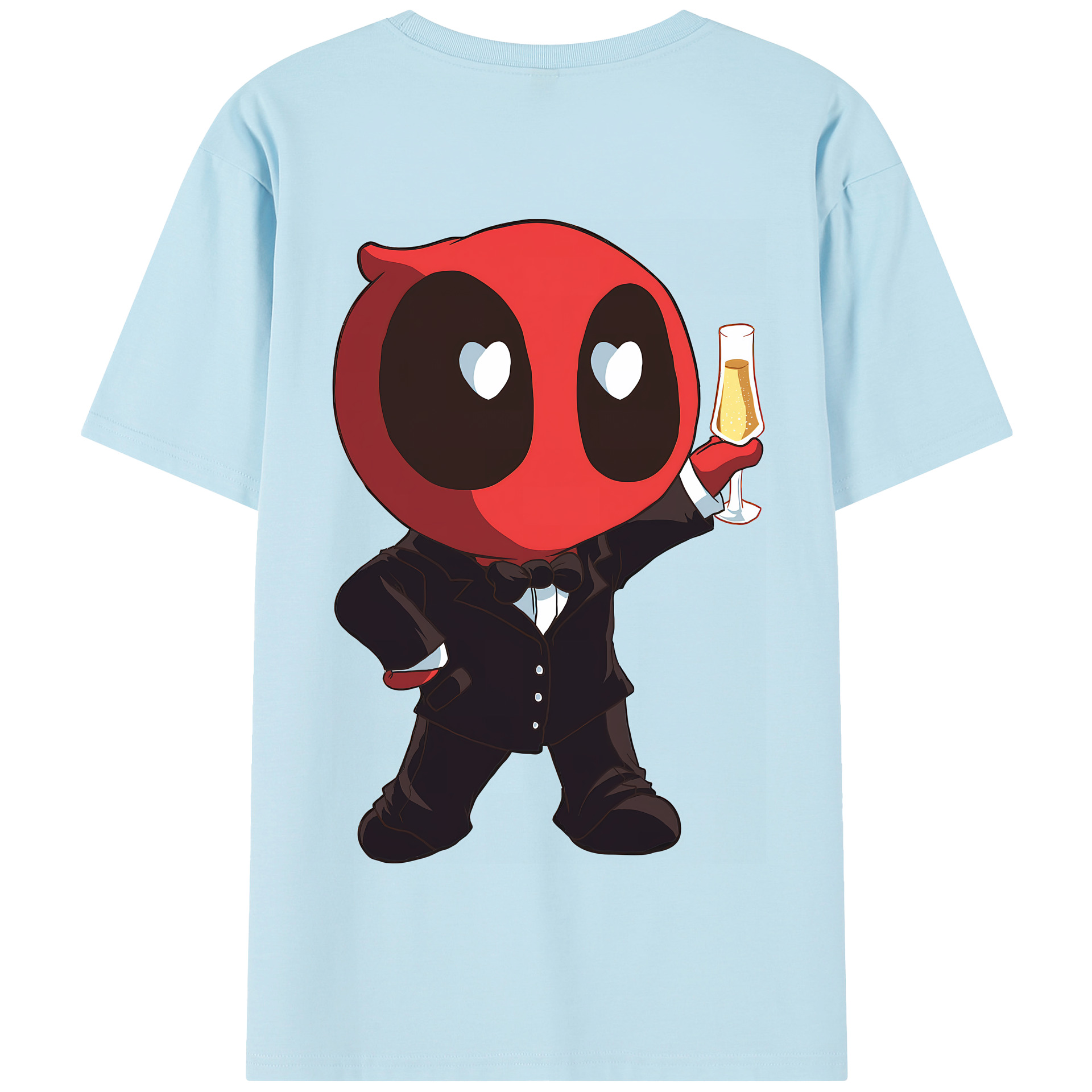 （画像用） Deadpool デッドプール 綿100％半袖Tシャツ（背面プリント）